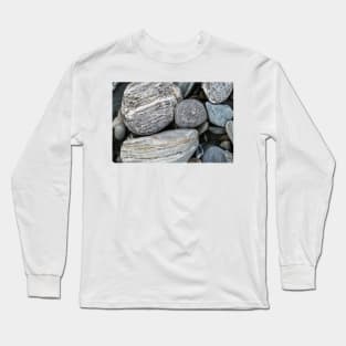 River stones in typical random pattern and type in New Zealand. Long Sleeve T-Shirt